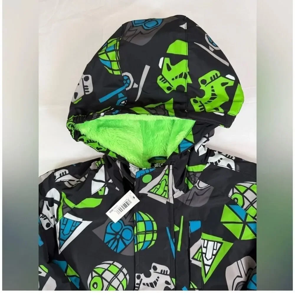 NWT Star Wars Amazon Boys Hooded Jacket Large Fleece Darth Vader Stormtrooper